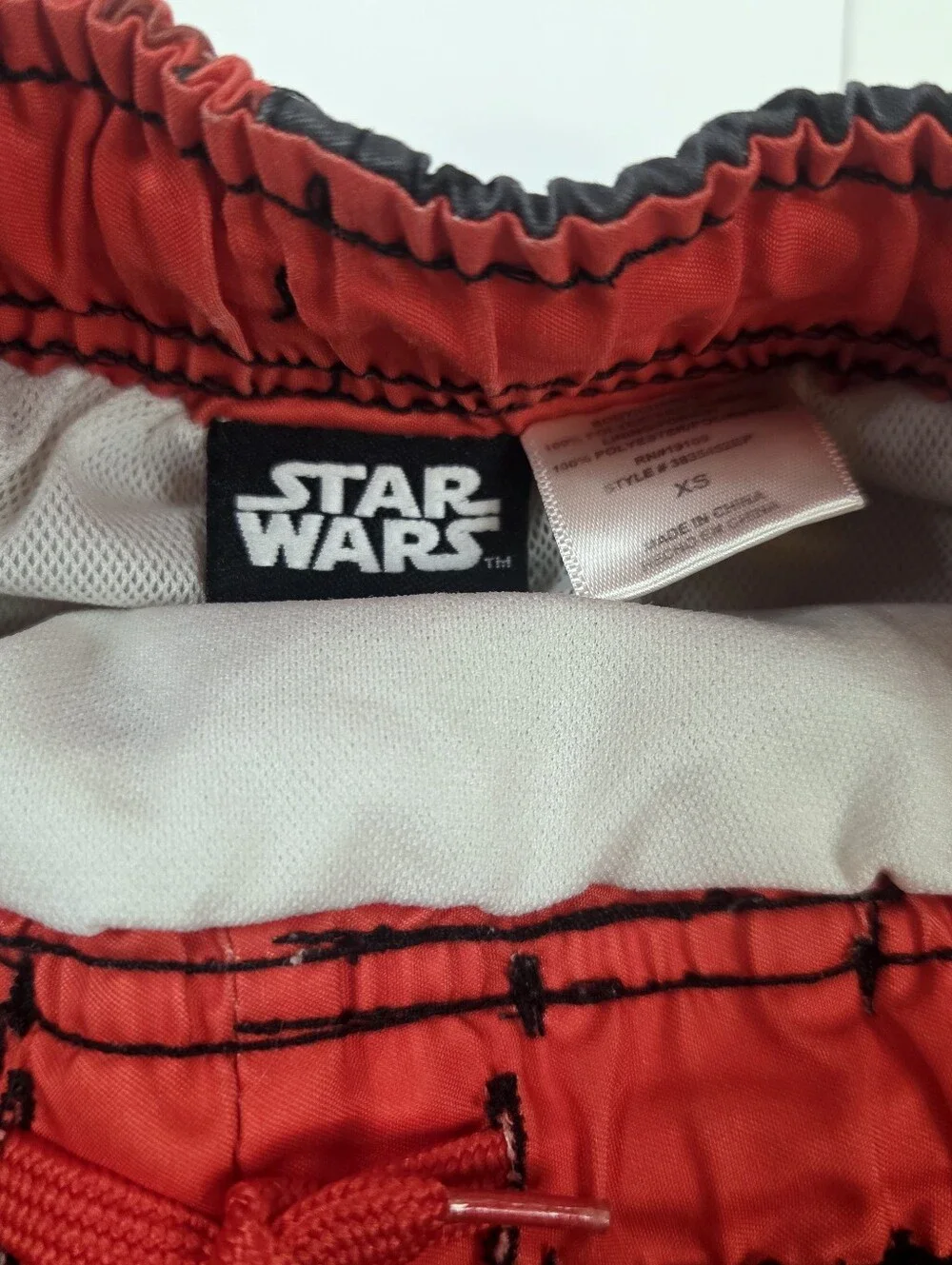 ​2 Pairs Boys XS Star Wars Swimming Shorts Kylo Ren Stormtrooper Lined